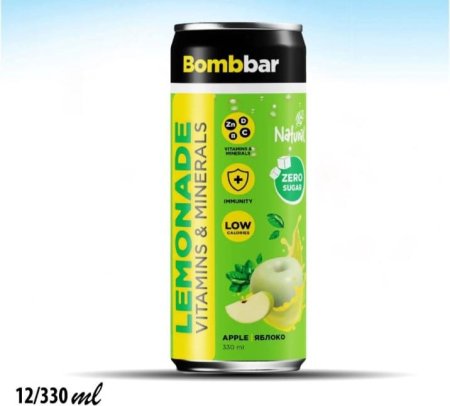 مشروب بومبار فيتامين بنكهه التفاح